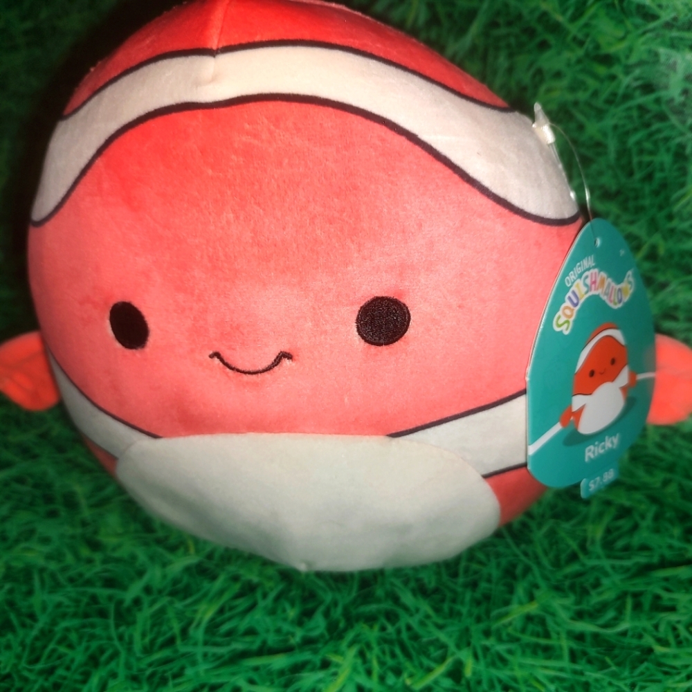 Squishmallow 8" Ricky The Orange Clownfish- KellyToy Plush Toy Stuffed Animal
